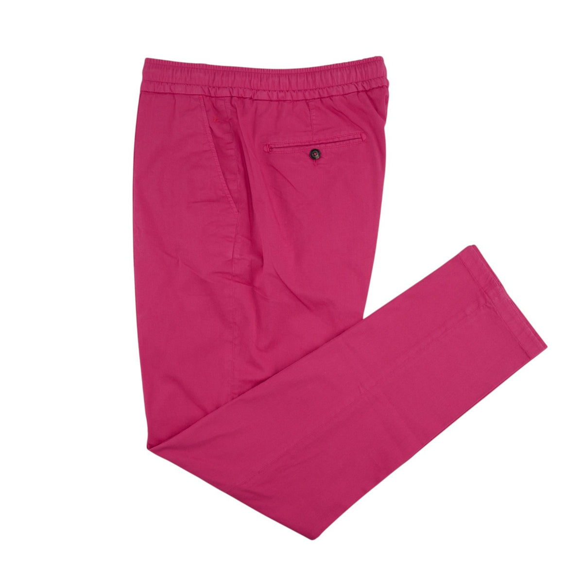 1100$ ISAIA NAPOLI Magenta Drawstring Trouser Pant Cotton 36 US / 52 EU