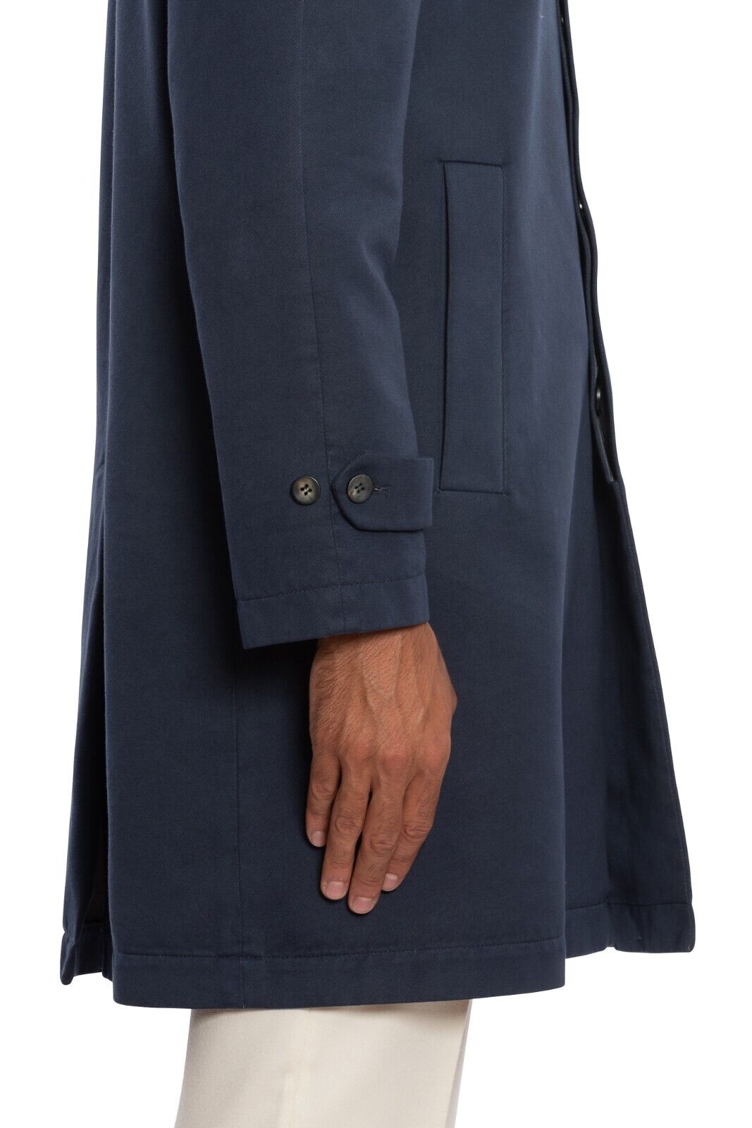 $1650 BOGLIOLI MILANO Blue "DUSTER" Coat Cotton Twill 40 US / 50 EU