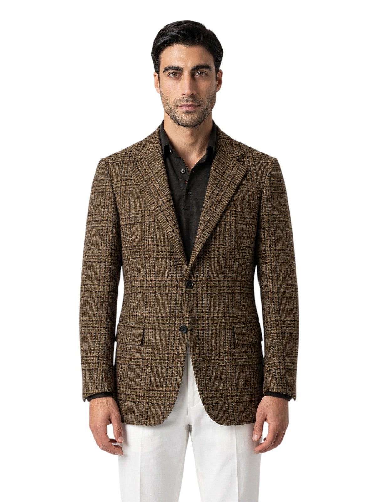 2750$ SARTORIO KITON Brown 3/2 Roll Jacket Sport Coat 100% Cashmere 42 US 52 EU