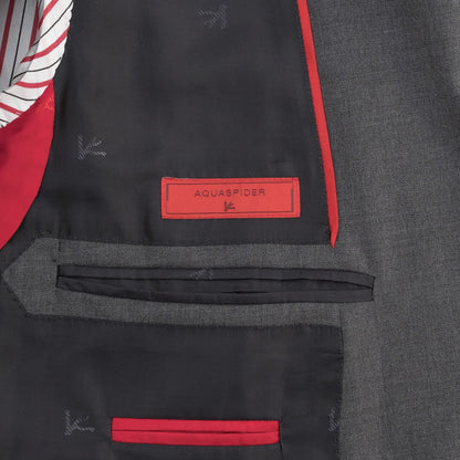 $7120 ISAIA "Gregorio" Gray Hand-Sewn Suit Fine Wool Aquaspider 38 US / 48 EU 7R
