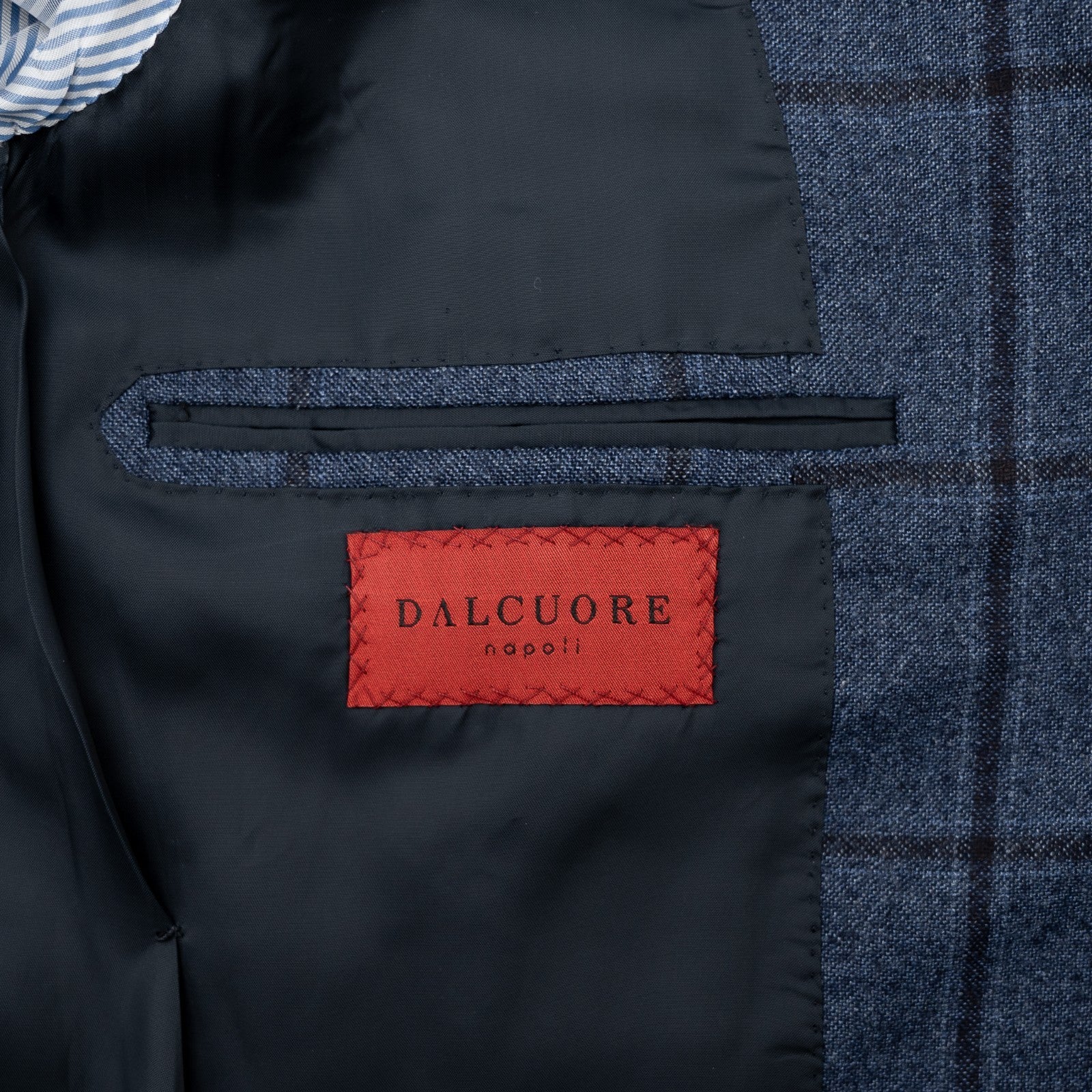 Sartoria DALCUORE NAPOLI Total Hand-Sewn Suit Wool - Cashmere Blue Windowpane