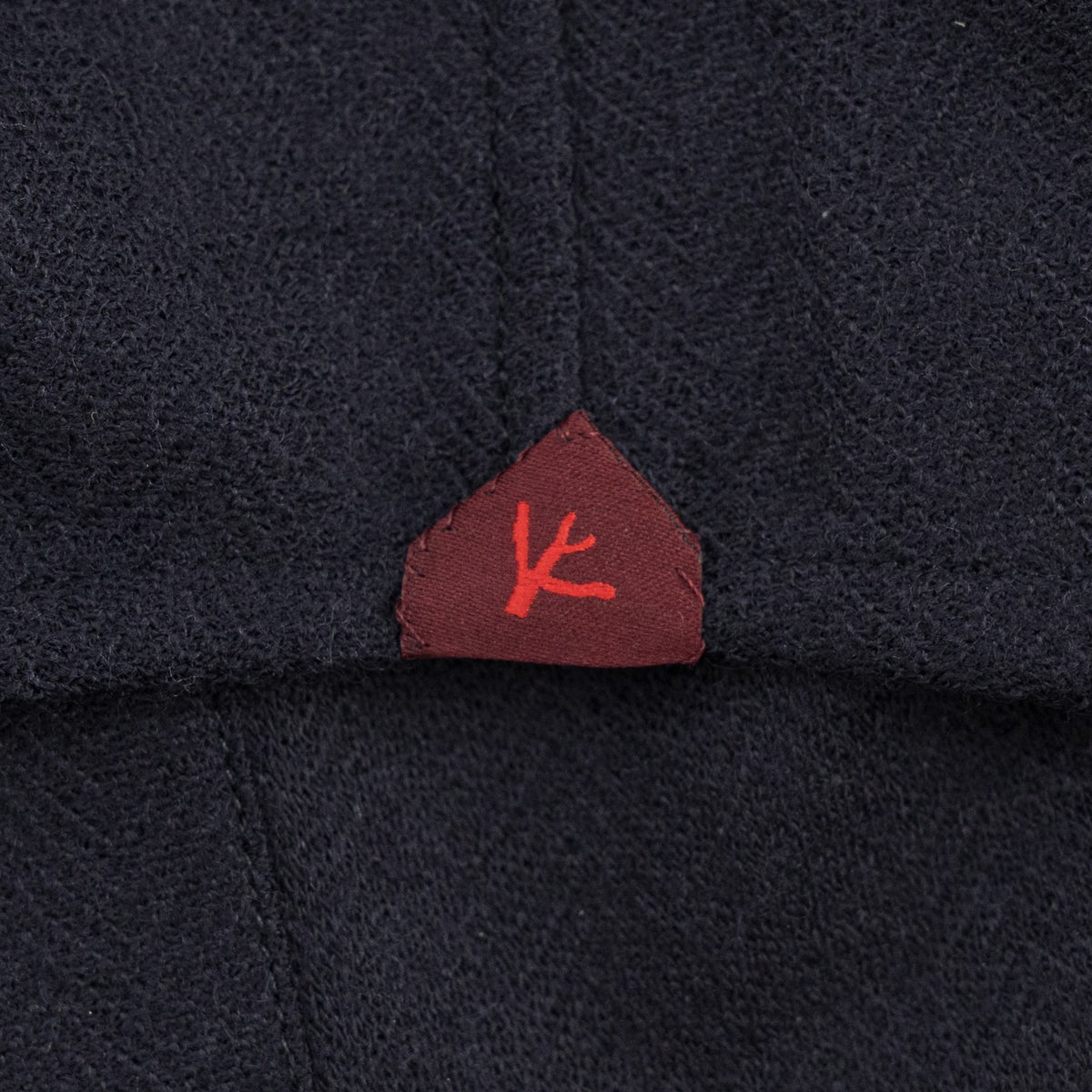 975$ ISAIA NAPOLI "Mix" Hand-Sewn Dress Shirt Dark Blue Wool Jersey 15.5 - 39
