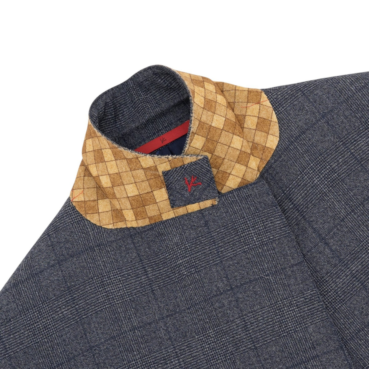 $6600 ISAIA "Sanita" Blue Suit Wool Glen Plaid Comfort Project 44 US / 54 EU 7R
