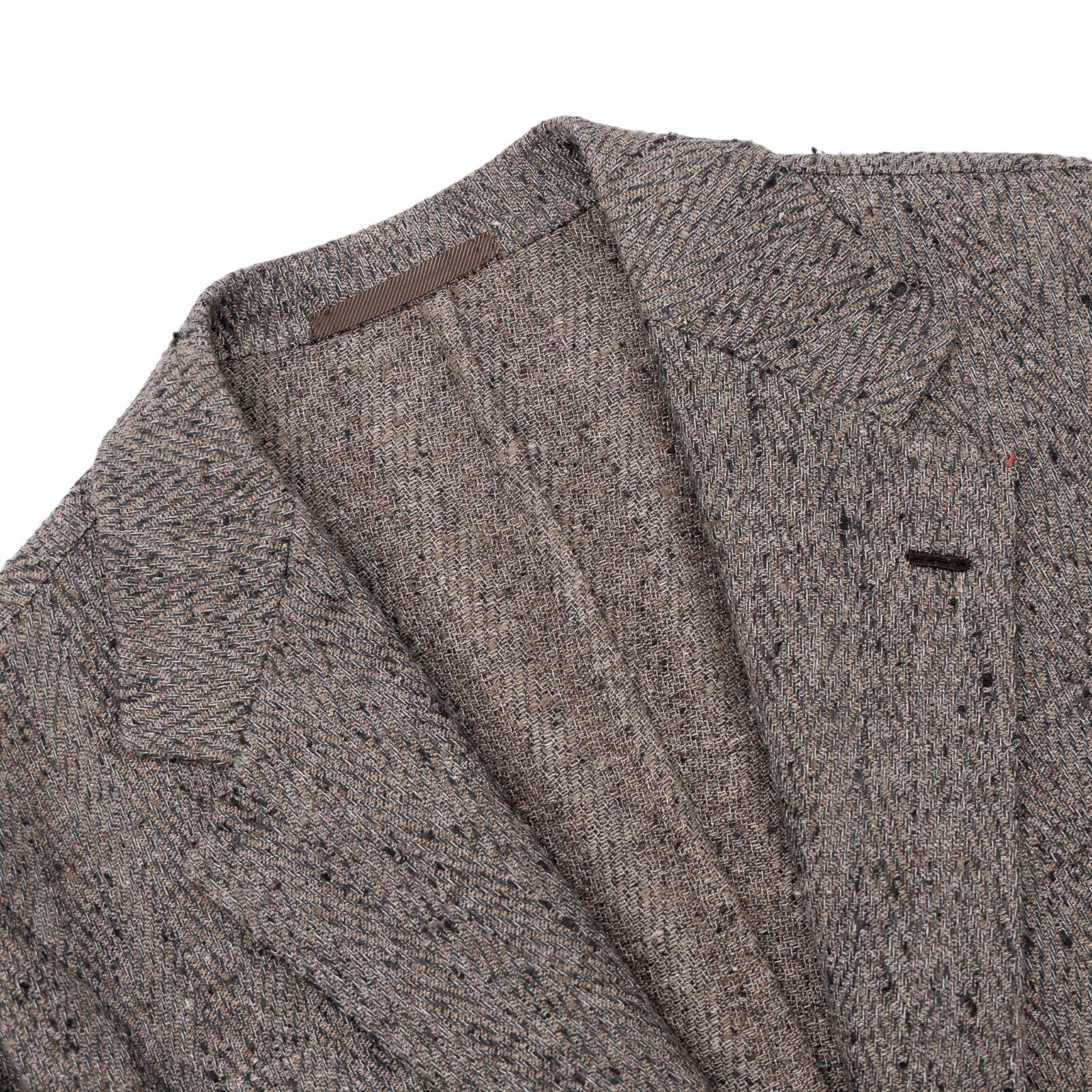 DALCUORE NAPOLI Hand-Sewn Jacket Sport Coat Linen Silk Cotton Taupe  42 US 52 EU