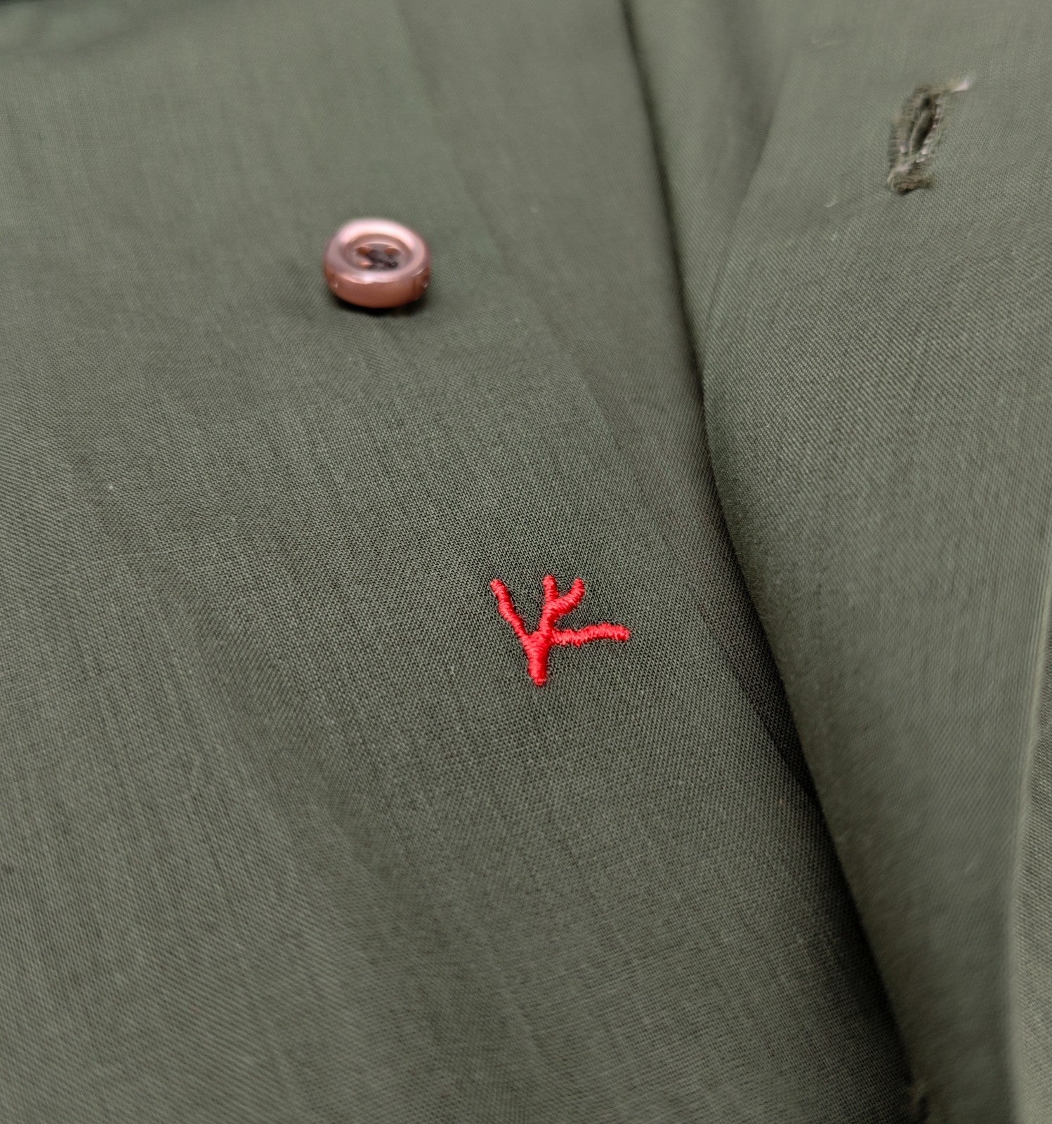 730$ ISAIA NAPOLI "Mix" Dress Shirt Green Solid Fine Cotton 14.5 - 37