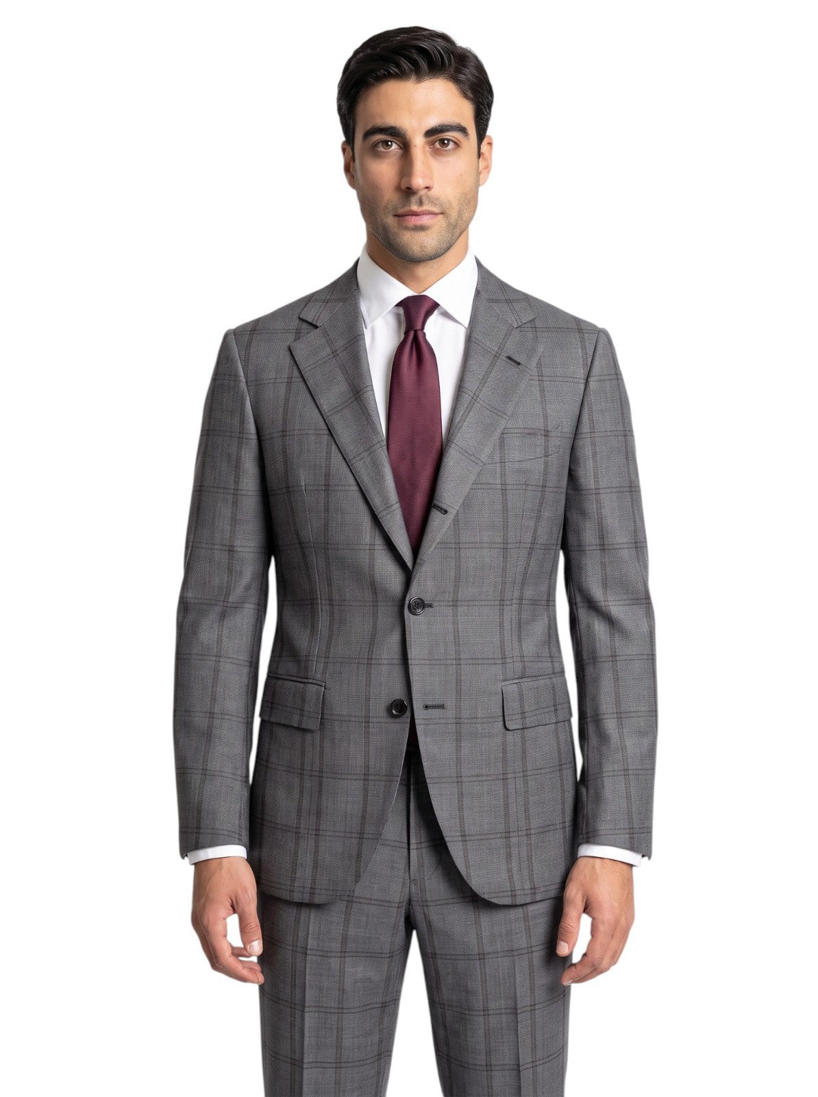 Sartoria DALCUORE NAPOLI Total Hand-Sewn Suit Gray Wool 120's 36 US / 46 EU
