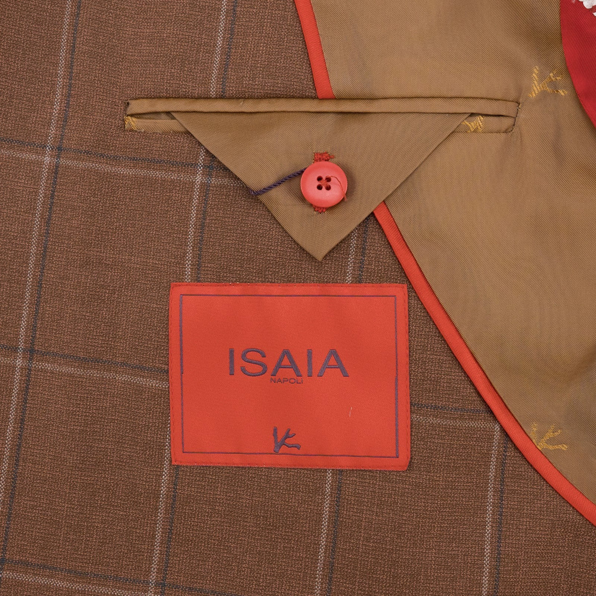 $6450 ISAIA NAPOLI "Capri" Rust Hand-Sewn Suit Fine Wool 38 US / 48 EU 8R