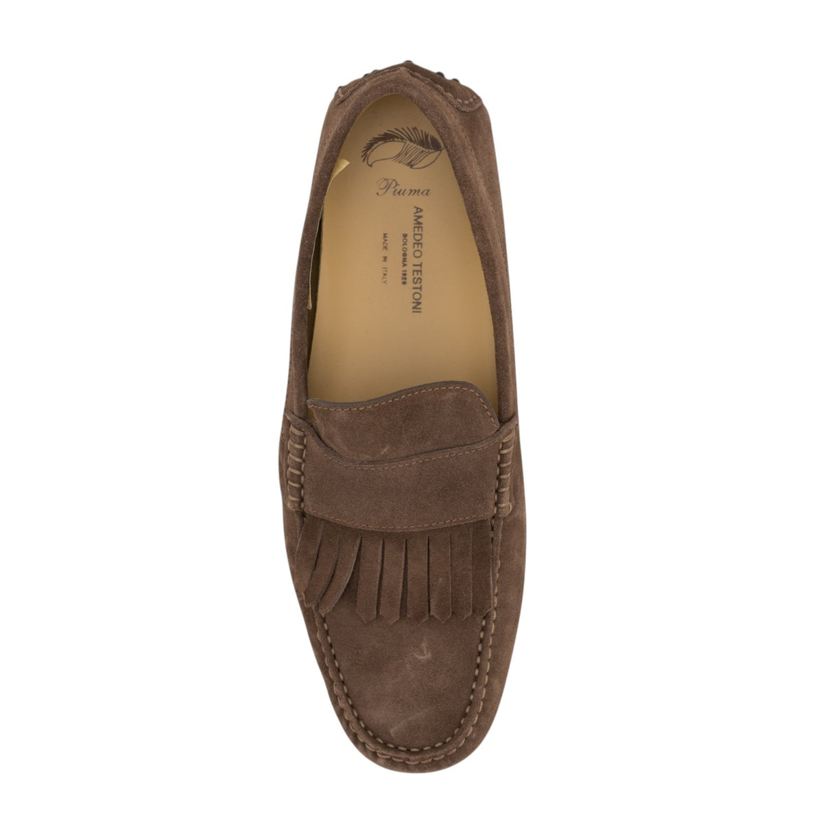 1200$ TESTONI "Piuma" Driver Loafer Shoes Suede Calf Navy 8 UK 9 US / 42 IT