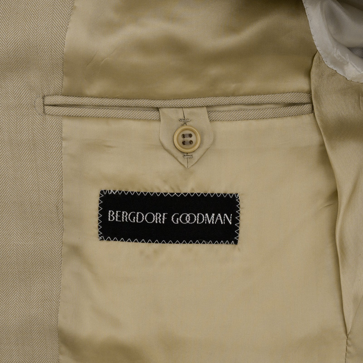 1950$ BERGDORF GOODMAN Jacket Sport Coat Sand 100% Cashmere 40 US /  50 EU