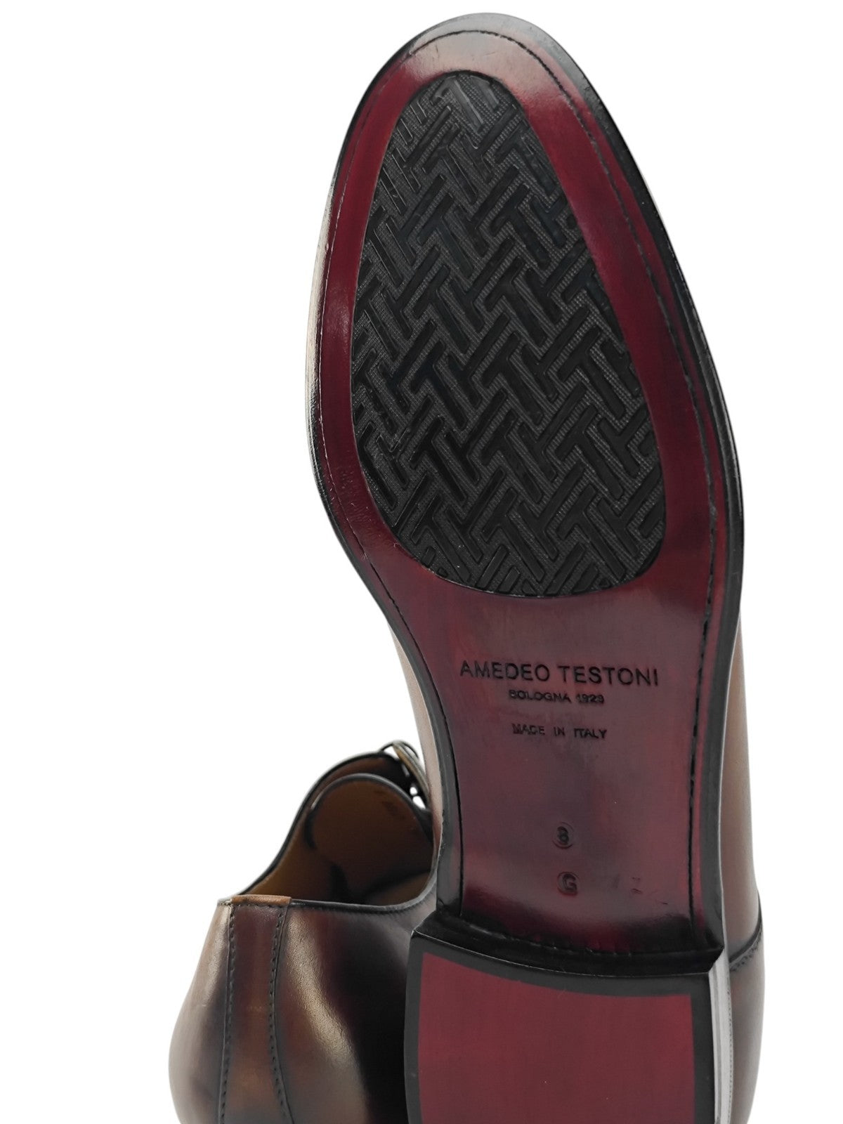 1150$ TESTONI "Portonovo" Derby Shoes Antique Calf Brown 8 UK / 9 US / 42 IT
