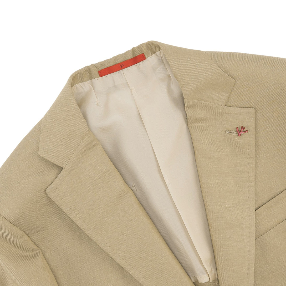$5950 ISAIA NAPOLI "Capri" Light Beige Suit Cotton / Linen 36 US / 46 EU 8R