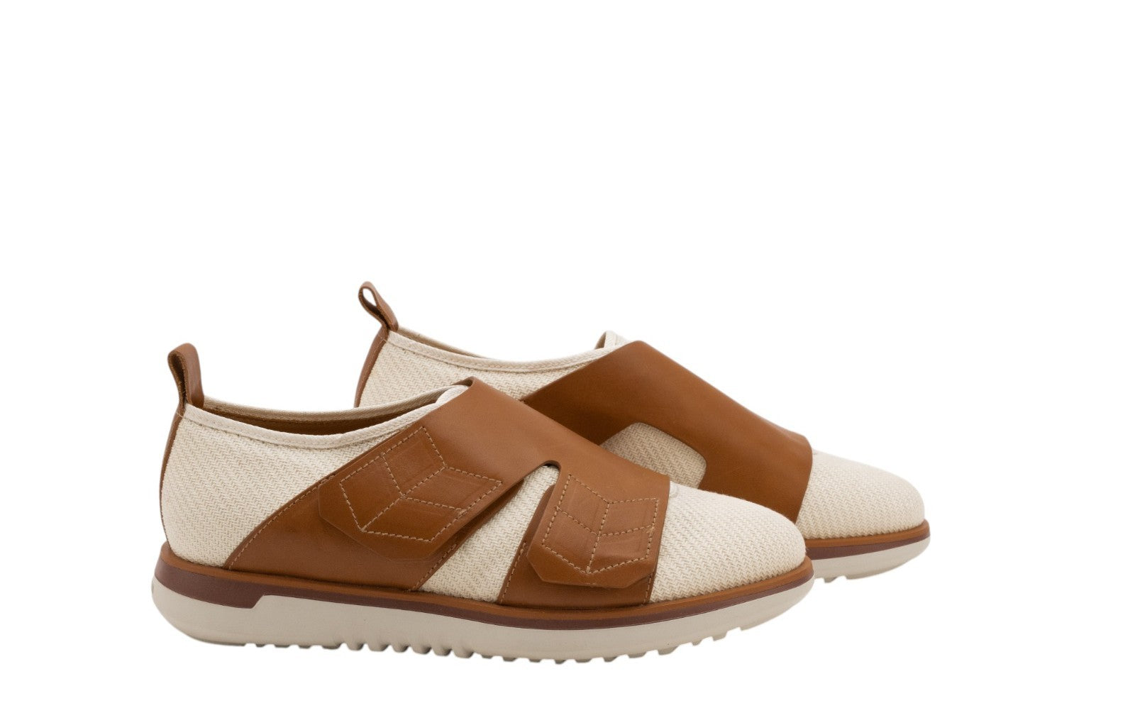 1120$ GIORGIO ARMANI Shoes Sneakers Ivory Canvas Leather 10 UK  11 US  44 IT