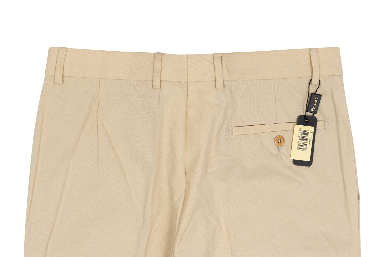 550$ RUBINACCI NAPOLI Beige Cotton Chino Trouser Pant Handmade in Napoli
