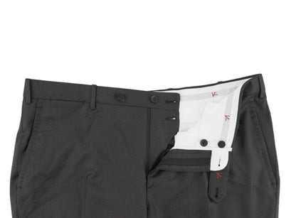 $7120 ISAIA "Gregorio" Dark Gray Suit Hand-Sewn Wool Aquaspider Water Repellent