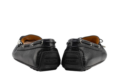 1200$ TESTONI Driver Loafer Shoes YorkCalf Black 8 UK / 9 US / 42 IT