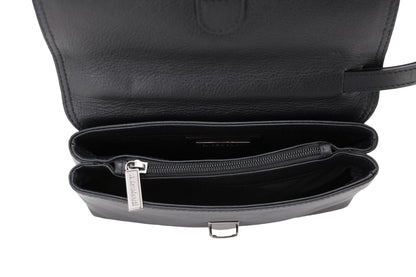 $390 Testoni Bologna Black Easy Calf Hand Clutch Bag Padlock with Keys