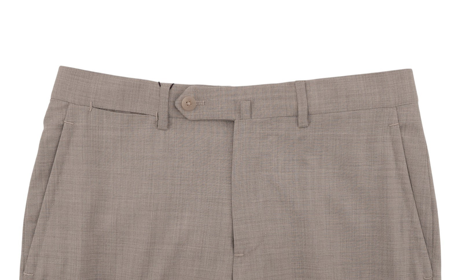 1550$ ISAIA Hand-Sewn Tapered Dress Pant Fine Wool Solid Beige 30 US / 46 EU 8R