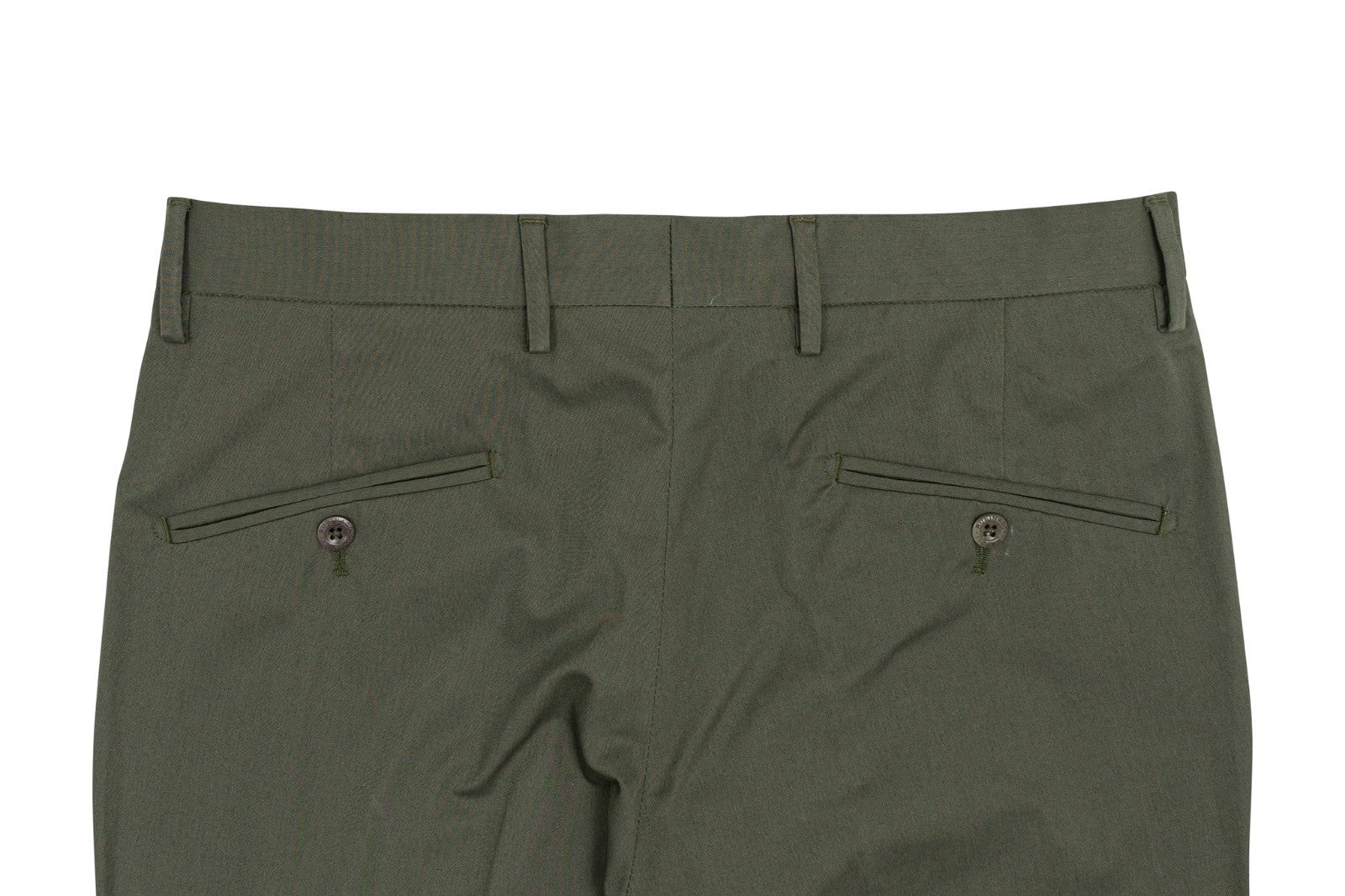 550$ RUBINACCI NAPOLI Green Cotton Trouser Pant 32 US / 48 EU Made in Napoli