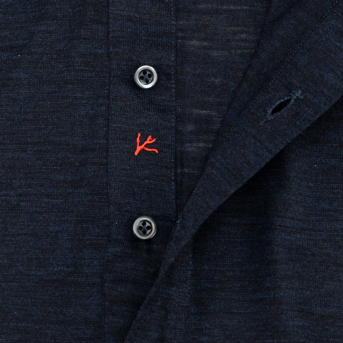 1050$ ISAIA NAPOLI Midnight Blue Handmade Polo Long Sleeve Fine Wool Size XS