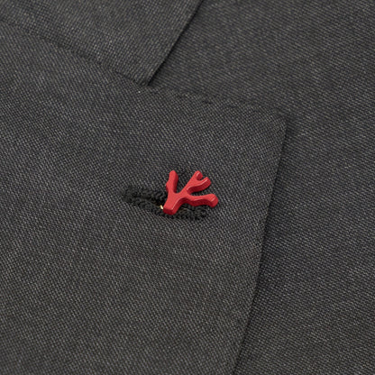 $6500 ISAIA NAPOLI "Marechiaro" Gray Suit Hand-Sewn Solid Fine Wool 8R