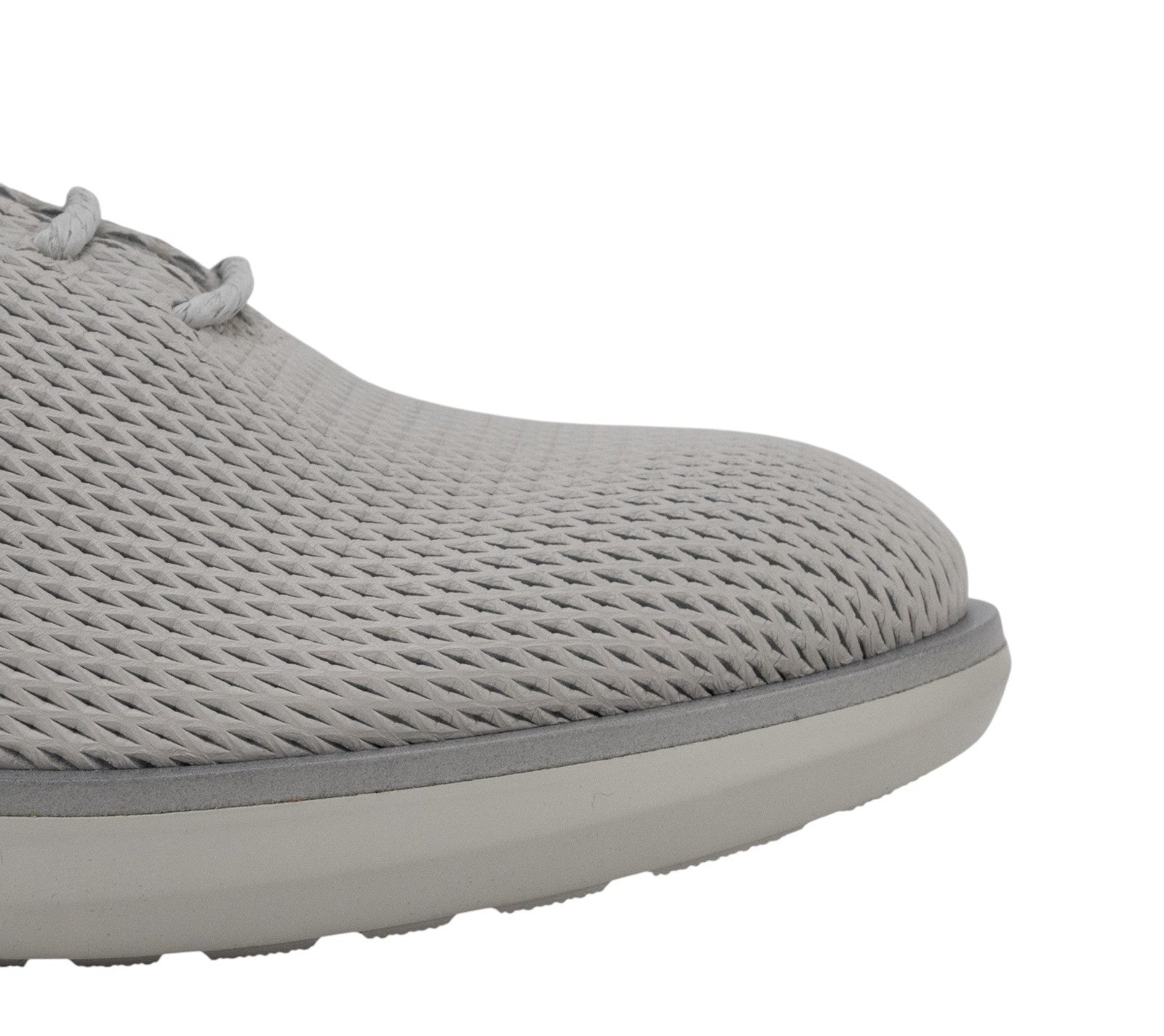 1150$ GIORGIO ARMANI Sneakers Shoes Woven Mesh Ice Gray Leather  6 UK 7 US 40 IT