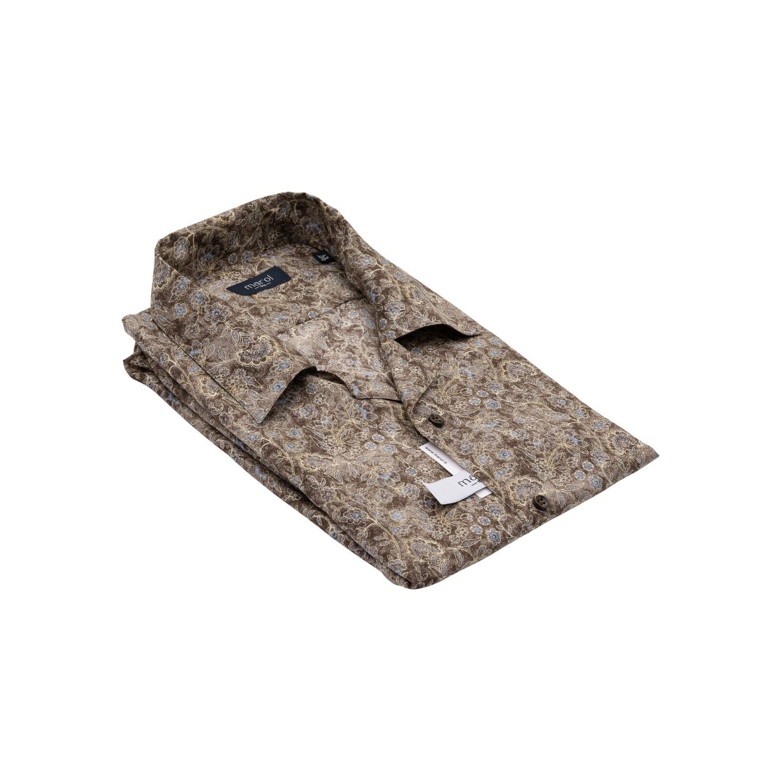 1400$ LUXURY MAROL BOLOGNA Floral Camp Collar Shirt 100% COMO SILK