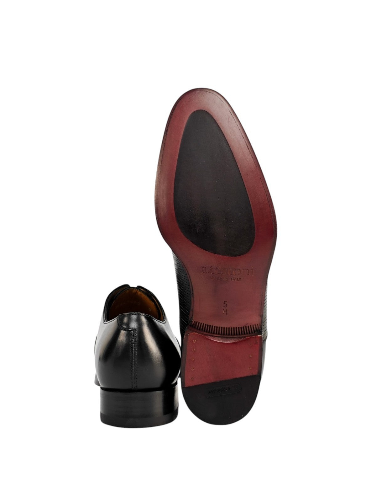 1200$ TESTONI 1929 Oxford Shoes Black Perforated Lux Calf 5 UK / 6 US / 39 IT