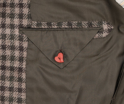 Sartoria DALCUORE NAPOLI Total Hand-Sewn Jacket Sport Coat Flannel Wool Mud