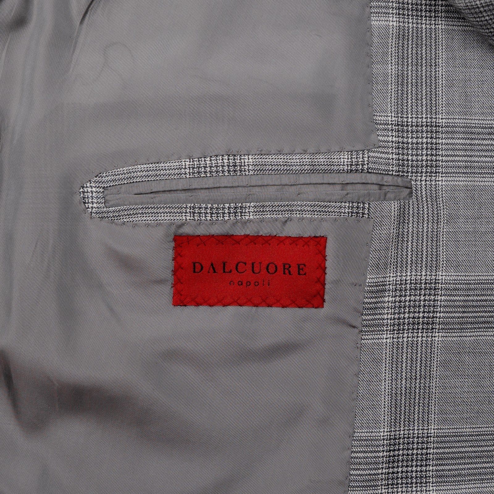 Sartoria DALCUORE NAPOLI Total Hand-Sewn Suit Fine Wool - Silk Gray 40 US 50 EU