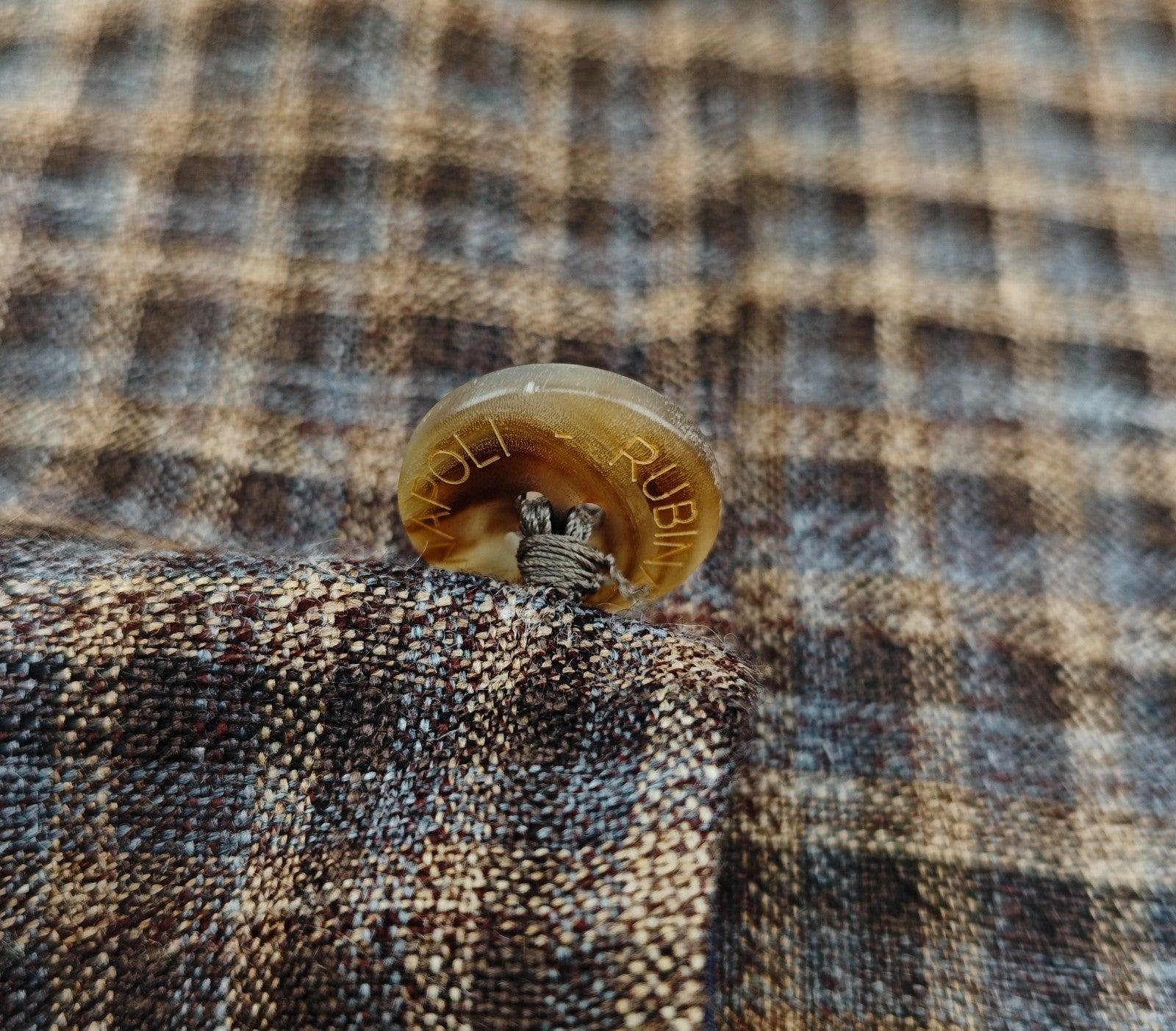 $1950 RUBINACCI NAPOLI Brown Checks Jacket Sport Coat Linen Cotton 40 US / 50 EU