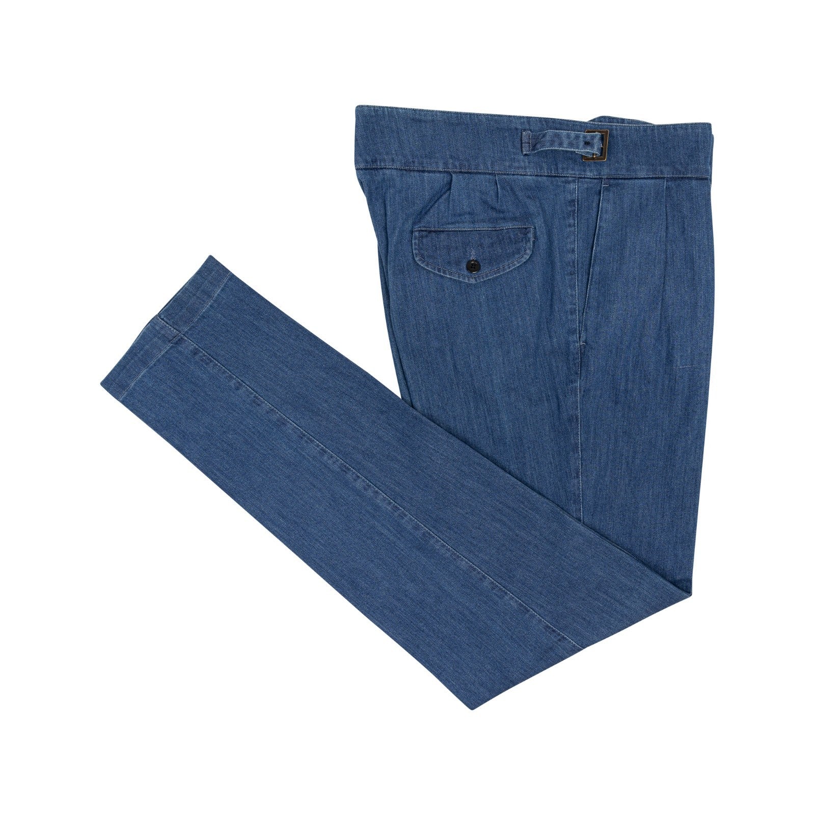 670$ RUBINACCI NAPOLI "Manny" Blue Pant City Jeans Stretch Cotton 36 US / 52 EU