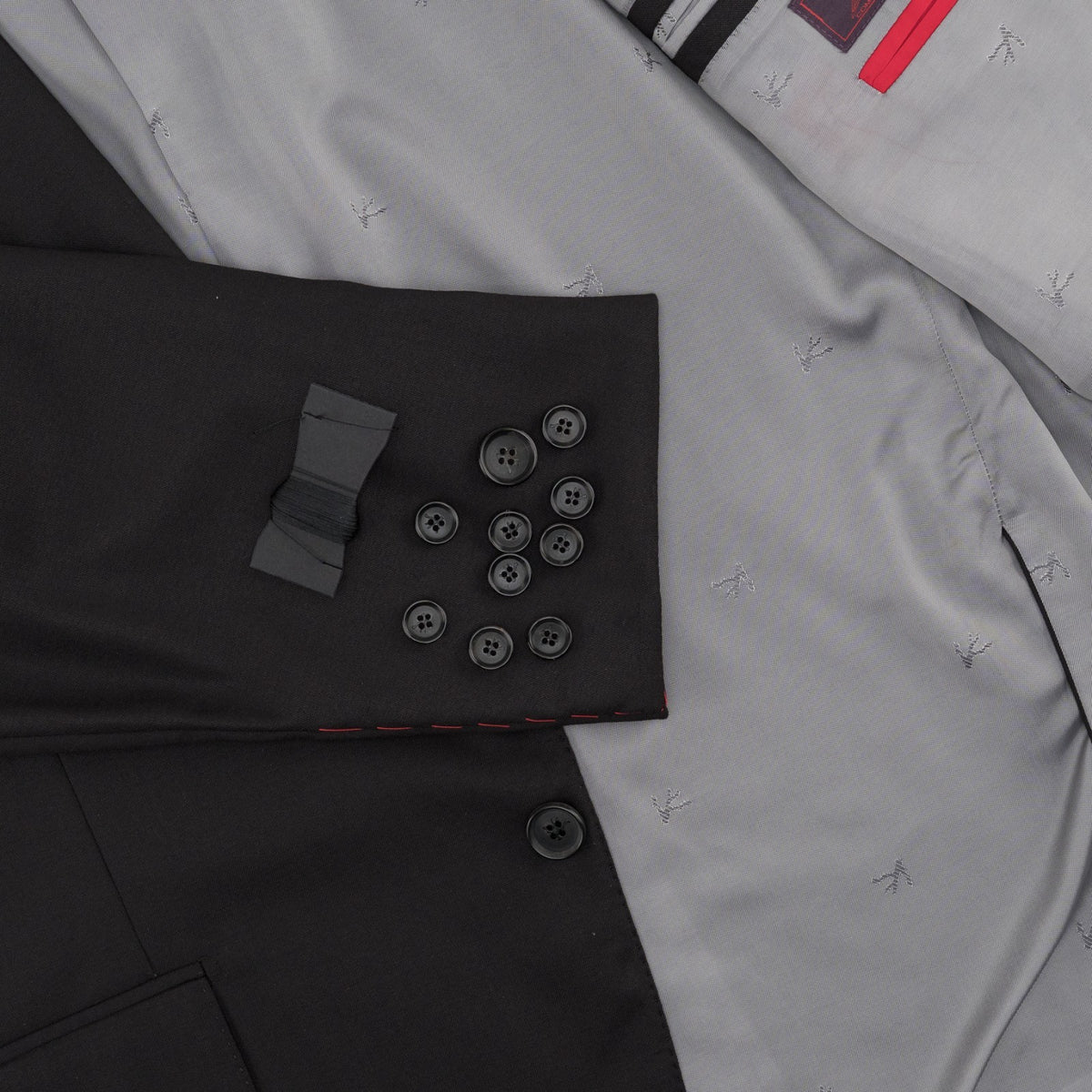 $7050 ISAIA "Gregorio" Black Hand-Sewn Suit Stretch Wool Comfort 50 US 60 EU 6R