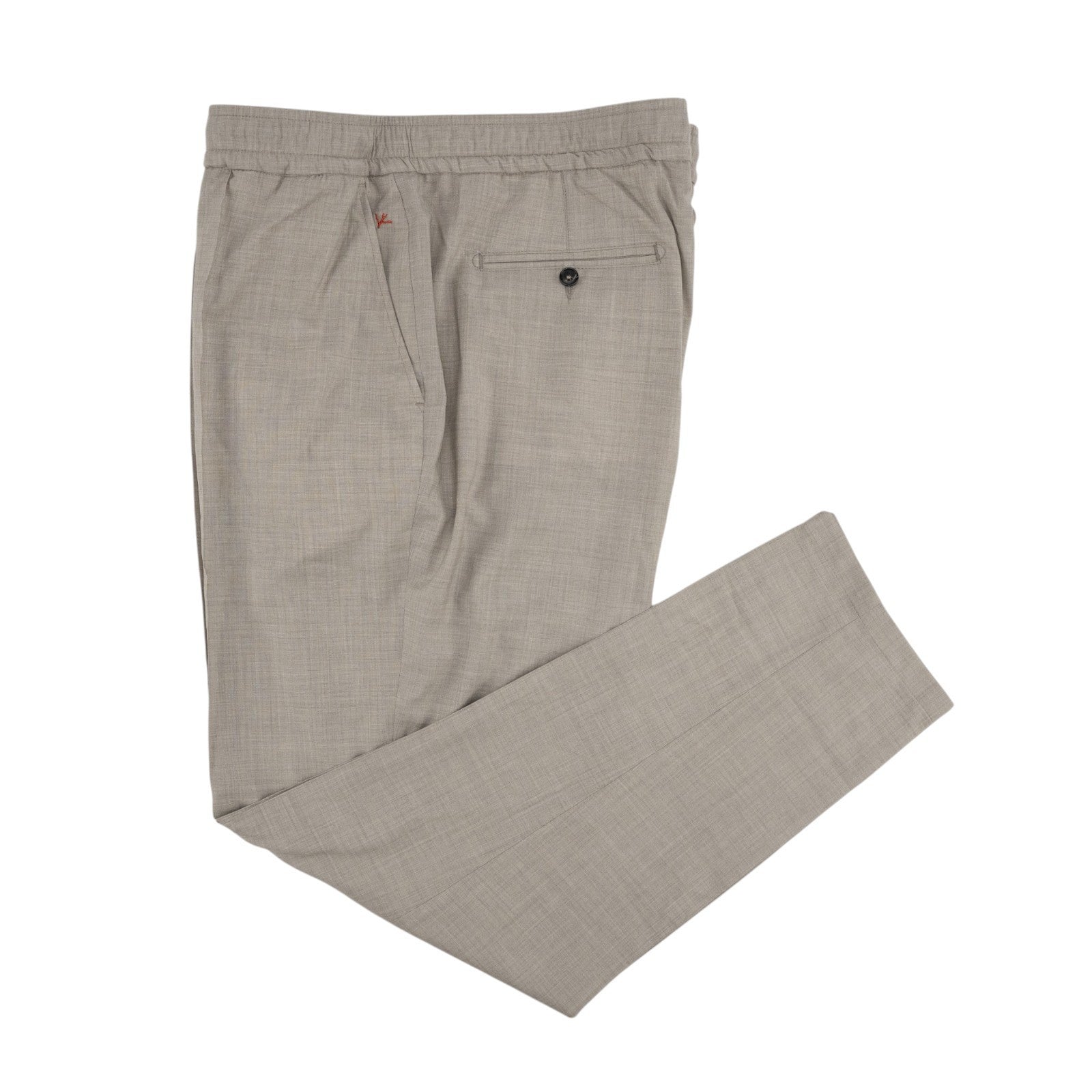 1250$ ISAIA NAPOLI Light Grey Drawstring Pant Exra Fine Wool 46 US / 62 IT