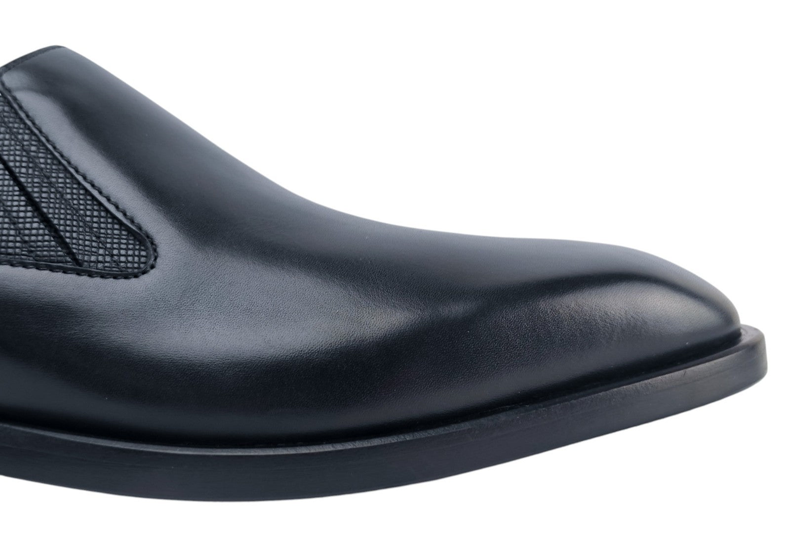 1200$ TESTONI 1929 Slip On Shoes Saffiano + Calf Blue Navy 8 UK / 9 US / 42 IT