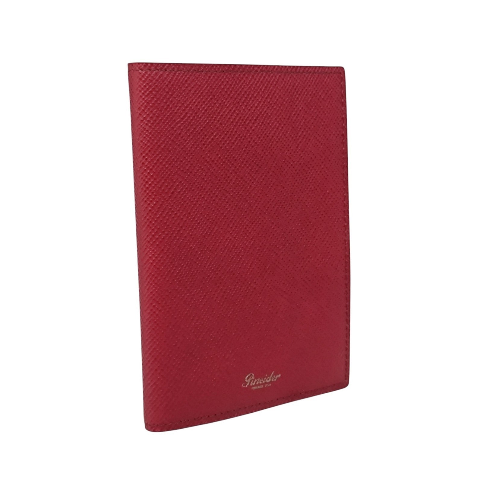 220$ PINEIDER FIRENZE 1774 Passport Holder Saffiano Grain Calf Noble Red