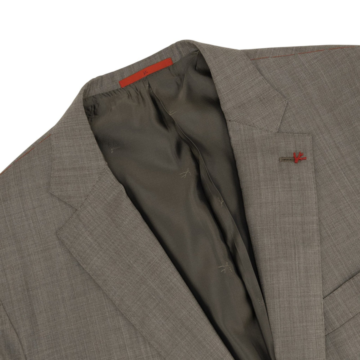 $7255 ISAIA NAPOLI "Sanita" Taupe Suit Extralight Fine Wool 50 US / 60 EU 8R