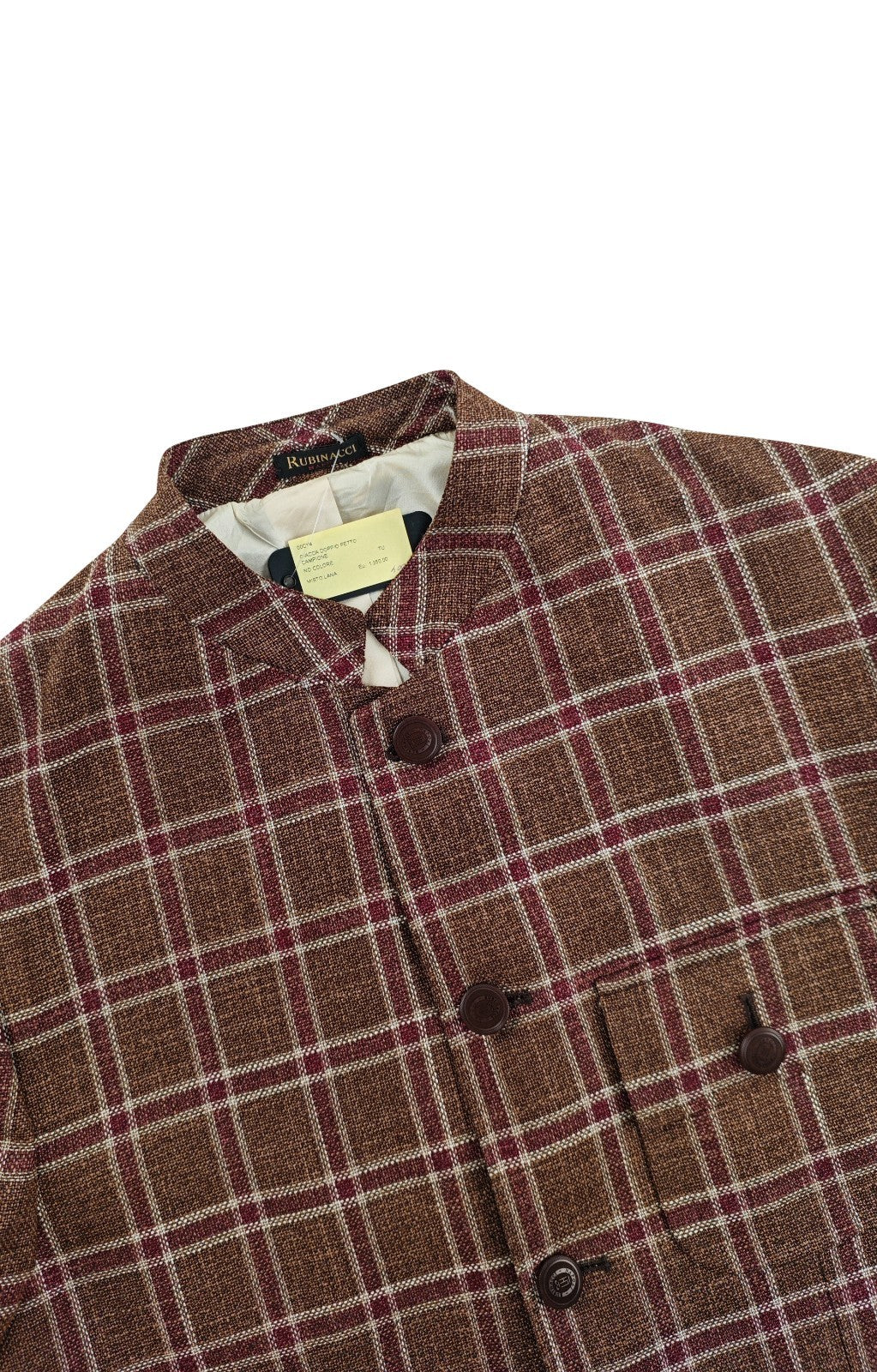 $1940 RUBINACCI NAPOLI Brown Sahariana Guru Jacket Wool / Silk  40 US / 50 EU