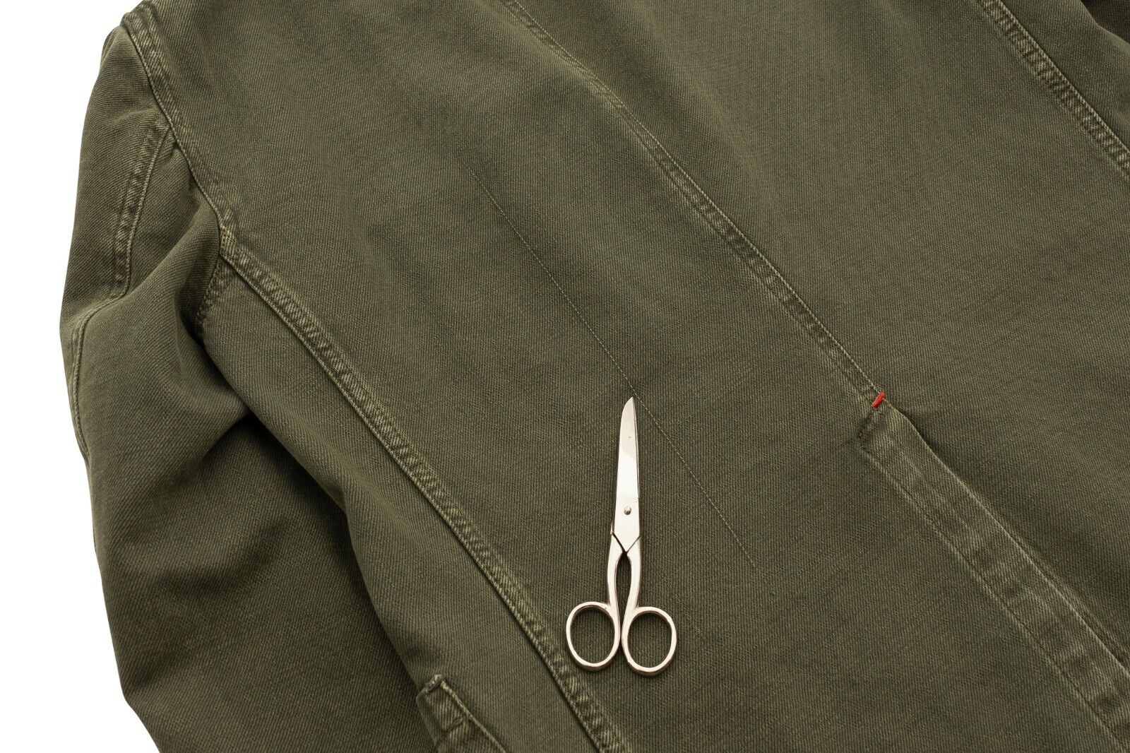 NWD $2500 ISAIA NAPOLI Green Denim Hand-Sewn Jacket Cotton Size 38 US / 48 EU