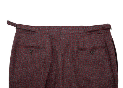 Sartoria DALCUORE NAPOLI Total Hand-Sewn Suit Burgundy Flannel Wool 40 US 50 EU