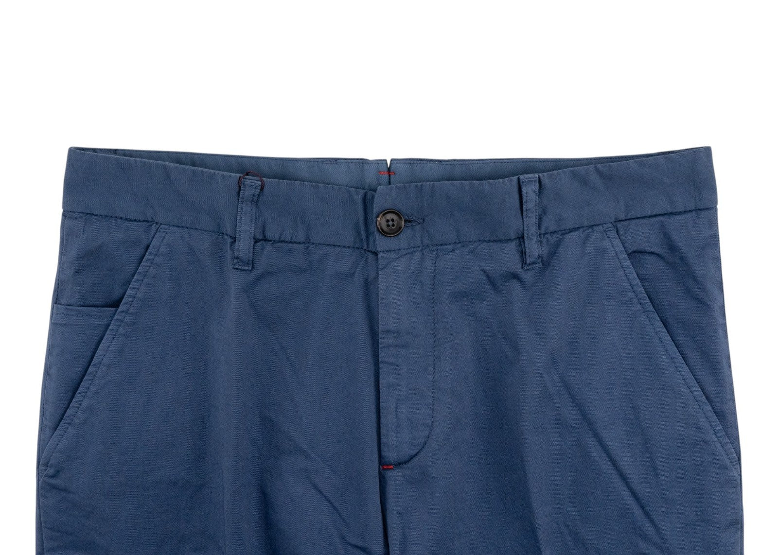 720$ ISAIA NAPOLI Blue 5 Pockets Chino Pant Twill Cotton Slim-TaperedFit
