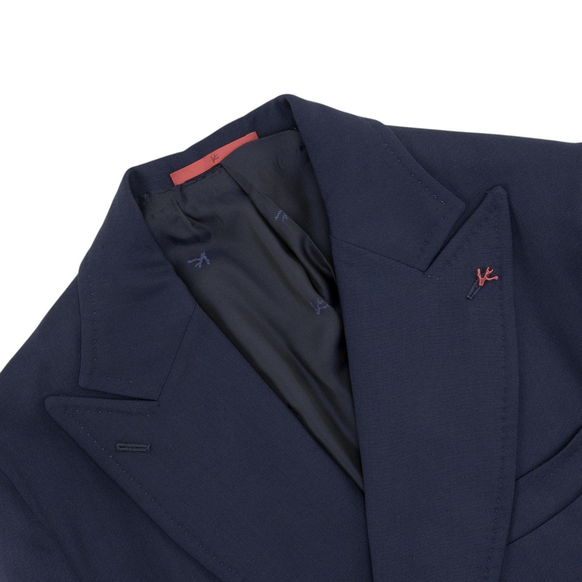 7100$ ISAIA "Portofino" Blue Navy Double Breasted Overcoat Coat Wool 38 US 48 IT