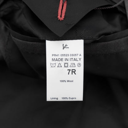 $7120 ISAIA "Gregorio" Dark Gray Suit Hand-Sewn Wool Aquaspider Water Repellent