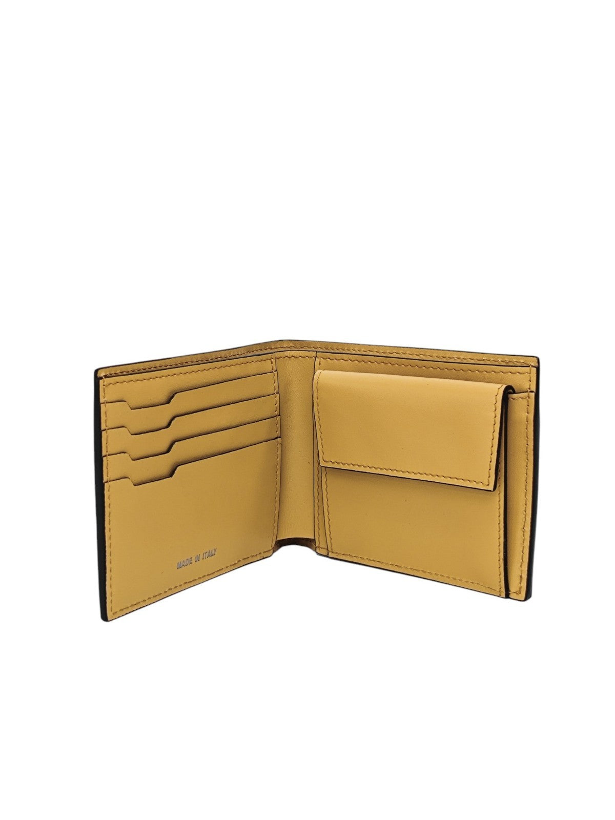 340$ PINEIDER FIRENZE 1774 Bifold Wallet Saffiano Anti-Scratch Calf Egg