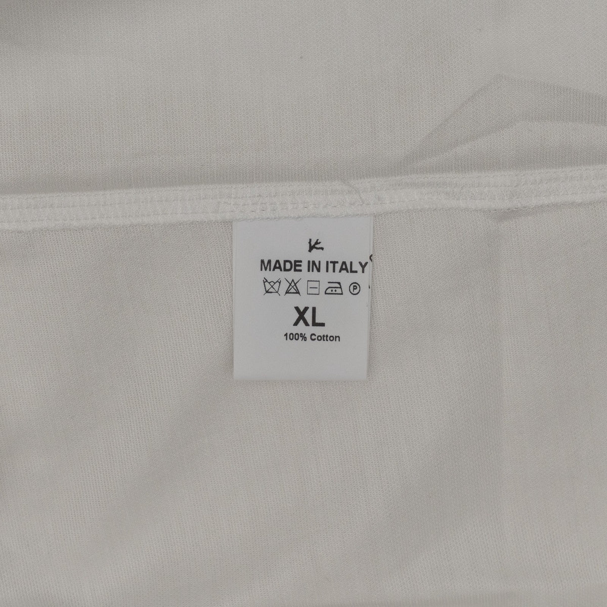 550$ ISAIA NAPOLI White T-Shirt Short Sleeve Cotton LISLE Fil D'ècosse Size XL