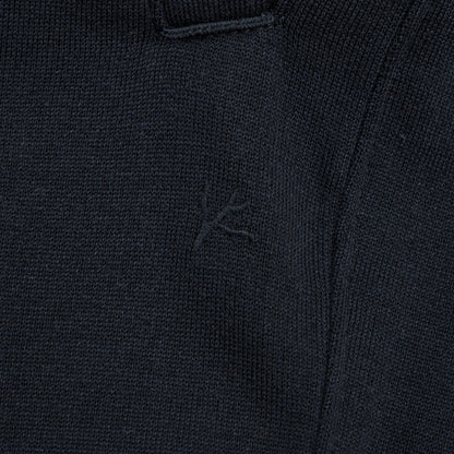 1350$ ISAIA NAPOLI Blue Navy Hand-Sewn Drawstring Track Pant Jersey Wool Size S