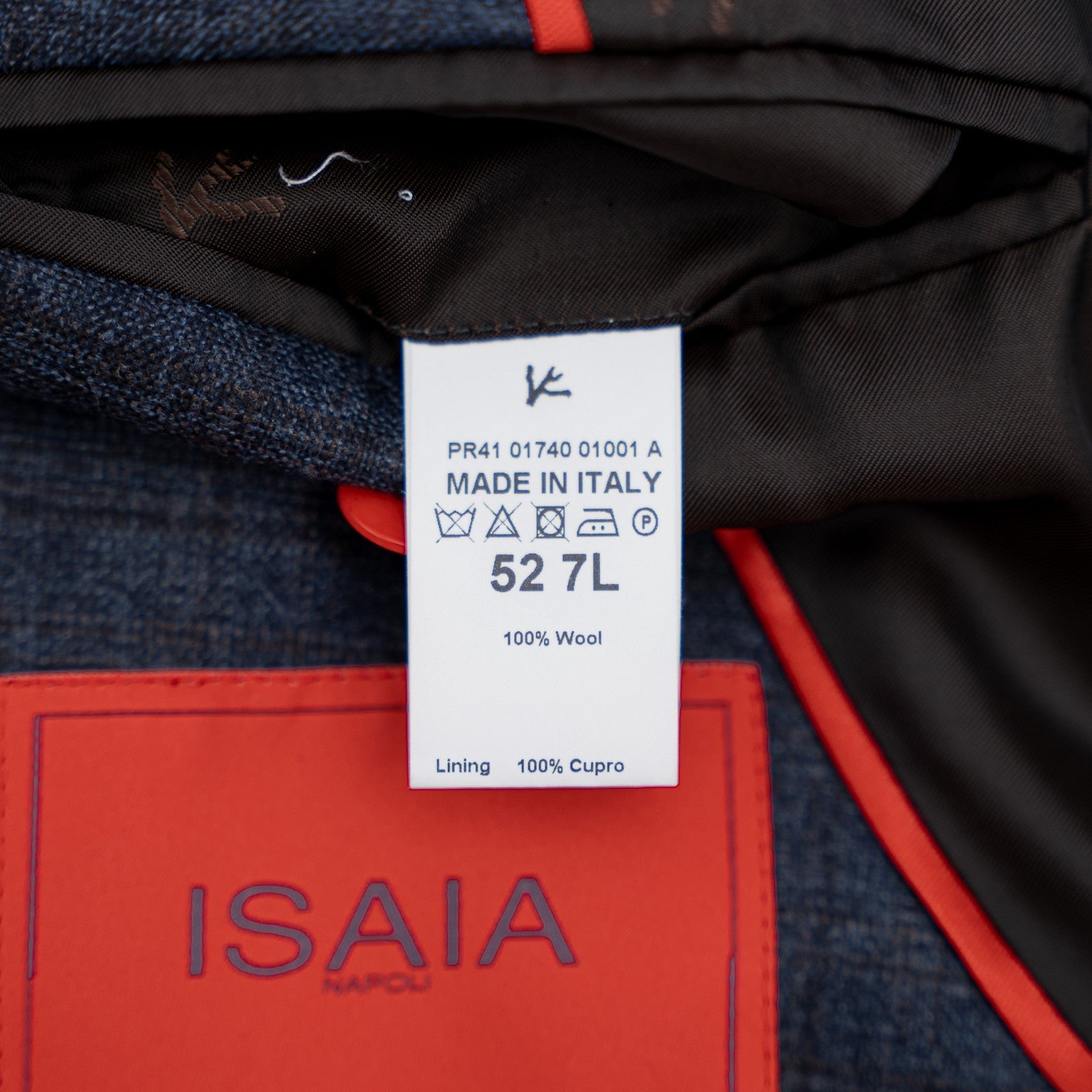 $6190 ISAIA "Capri" Blue Checks Jacket Sport Coat Wool  42 US /  52 EU  7L