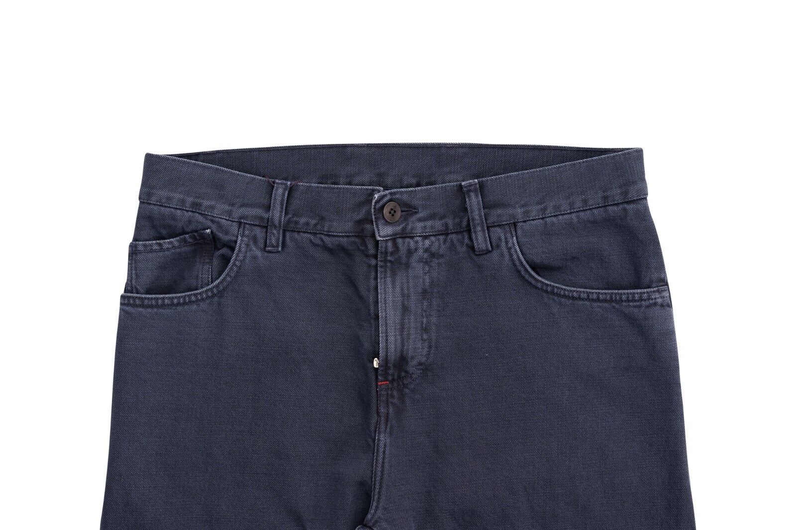 690$ ISAIA "Barchetta Denim" Trouser Pant Drill Dyed Cotton Green 34 US / 50 EU.