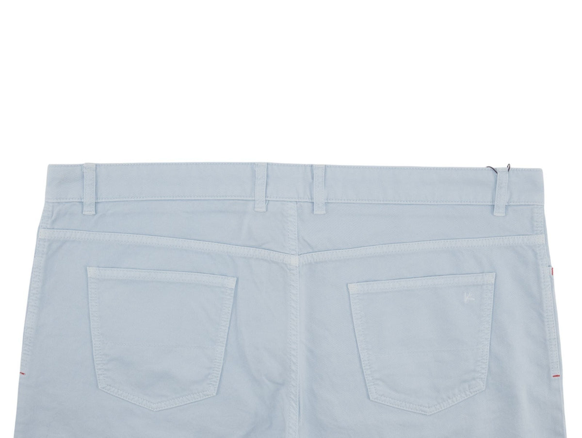 735$ ISAIA Light Indigo Denim Jeans 5 Pocket Pant Cotton Regular Fit 42 US 58 EU