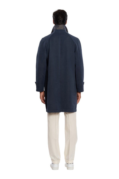 $1650 BOGLIOLI MILANO Blue "DUSTER" Coat Cotton Twill 40 US / 50 EU