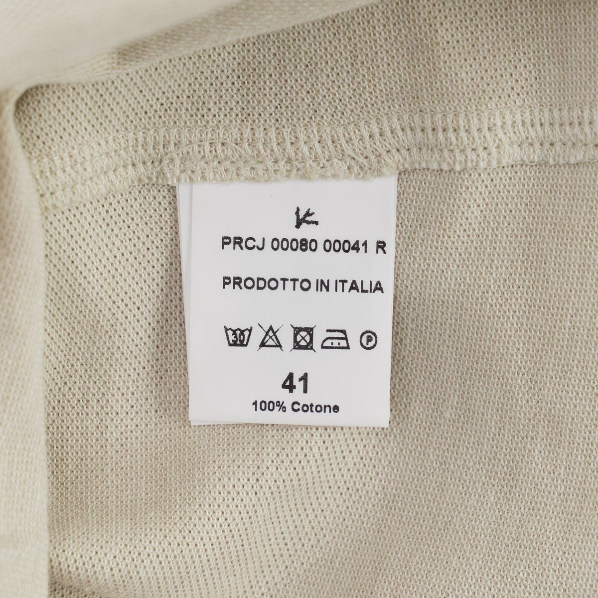 740$ ISAIA NAPOLI Dress Shirt Beige Jersey Stretch Medium Cotton 16 - 41